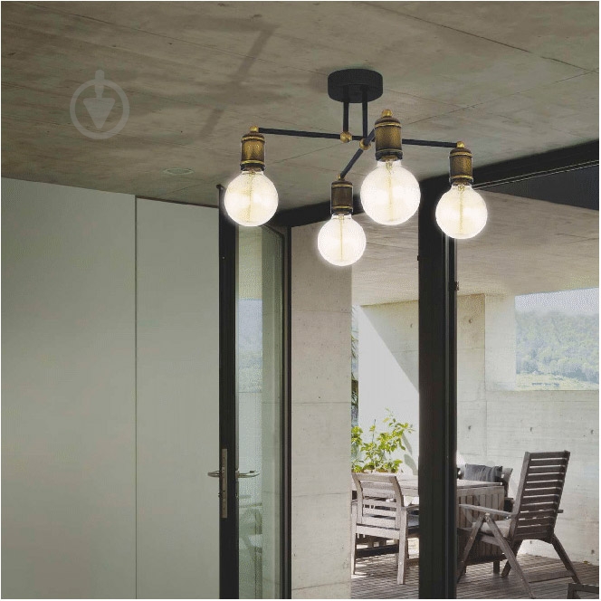 Люстра потолочная TK Lighting Retro 2PL 2x60 Вт E27 бронза/черный 1902 - фото 2