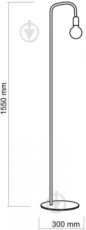 Торшер TK Lighting Retro 1TPL 60 Вт E27 бронза/черный 3024 - фото 2