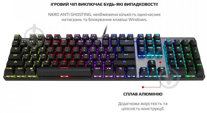 Комплект клавиатура + мышь Motospeed CK888 Outemu Blue USB - фото 7