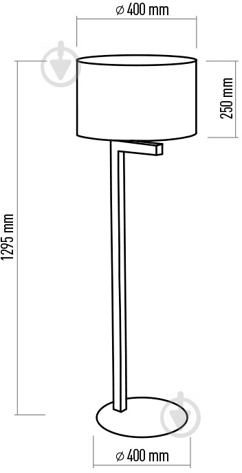 Торшер TK Lighting Troy 1TPL 60 Вт E27 бук/лен - фото 3