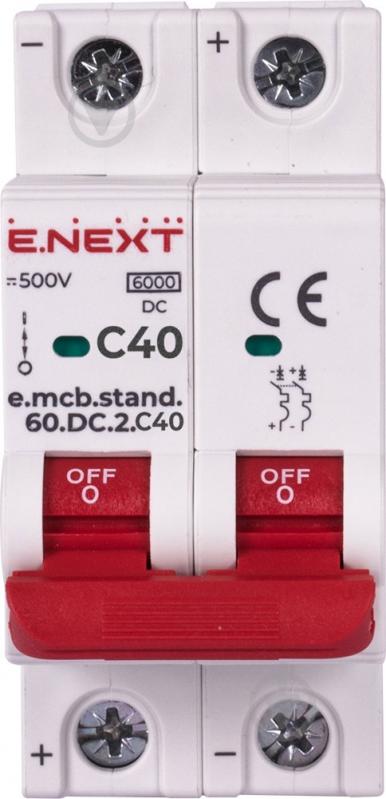 Автоматичний вимикач E.NEXT e.mcb.stand.60.DC.2.C40 s081023 - фото 2