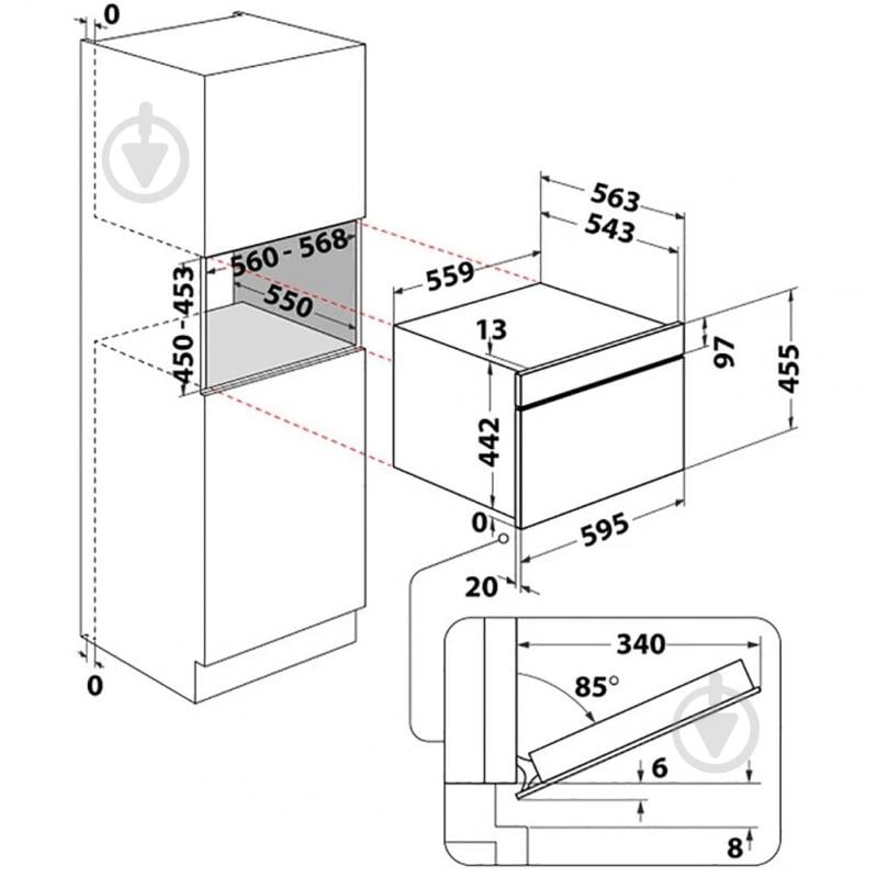 Встраиваемая микроволновая печь Whirlpool WCW6O7HTB - фото 6