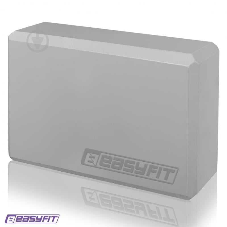 Блок для йоги EasyFit EF-1818 серый - фото 2