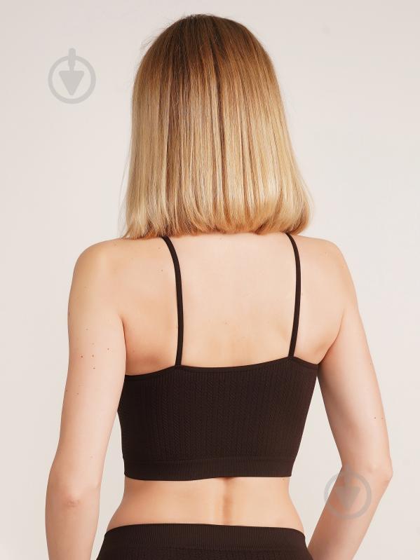 Топ-брасьер Giulia CAMI TOP BRAID р.SM темно-коричневый - фото 3