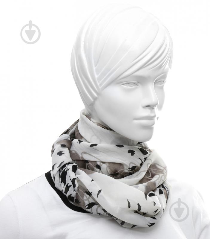 Шарфик SH005 черно-белый - фото 2 Шарфик SH005 черно-белый - фото 2