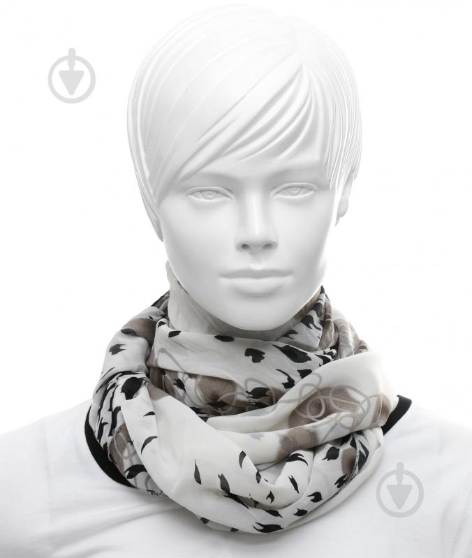 Шарфик SH005 черно-белый - фото 1 Шарфик SH005 черно-белый - фото 1
