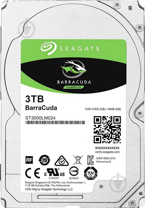 Жесткий диск Seagate 3 ТБ 2,5" SATA III (ST3000LM024) - фото 1