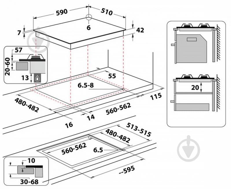 Варочная поверхность газовая Indesit ING 61T/BK 1 - фото 5