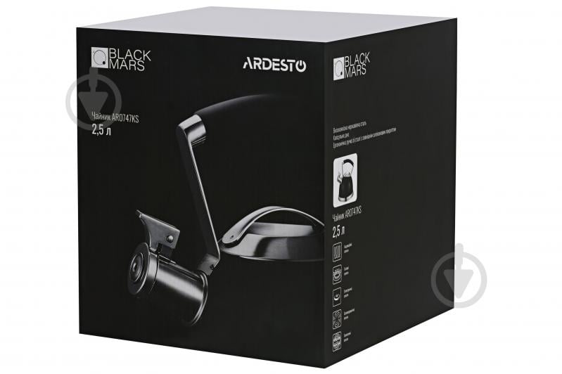 Чайник Ardesto Black Mars 2,5 л черный AR0747KS - фото 3