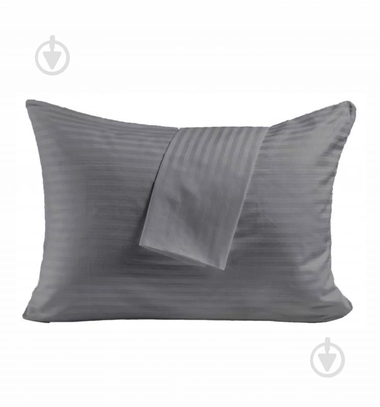 Наволочка Сатин Boston Iron Grey Stripe 40x60 см антрацит U-tek - фото 1 Наволочка Сатин Boston Iron Grey Stripe 40x60 см антрацит U-tek - фото 1