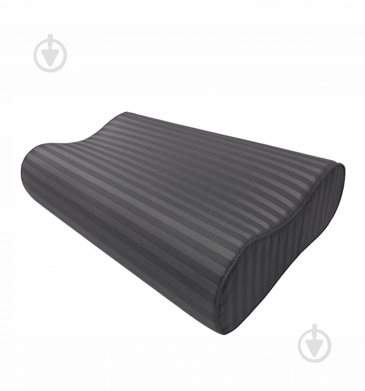 Наволочка Сатин Memory Wawe L Boston Iron Grey Stripe 58x40 см сірий U-tek - фото 1 Наволочка Сатин Memory Wawe L Boston Iron Grey Stripe 58x40 см сірий U-tek - фото 1