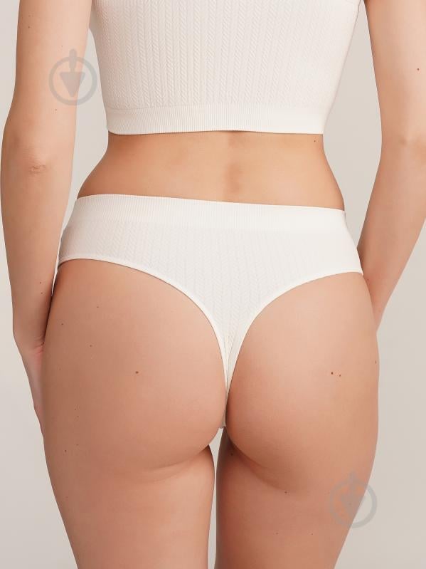 Трусы женские Giulia STRING BRIEFS BRAID S-M ваниль - фото 3
