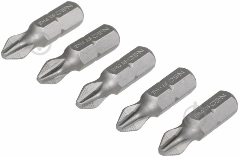 Набор бит NEO tools ACR PH2x25 мм 5 шт. 06-035 - фото 2