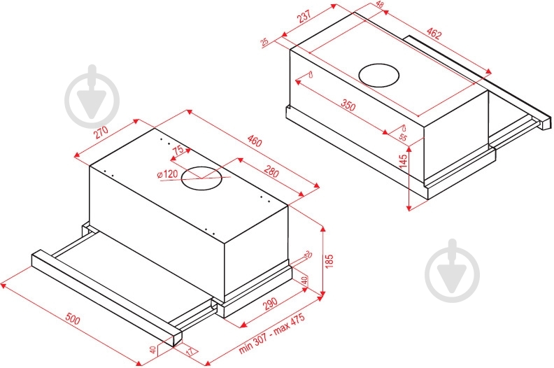 Вытяжка Perfelli TL 5107 BL - фото 9 Вытяжка Perfelli TL 5107 BL - фото 9