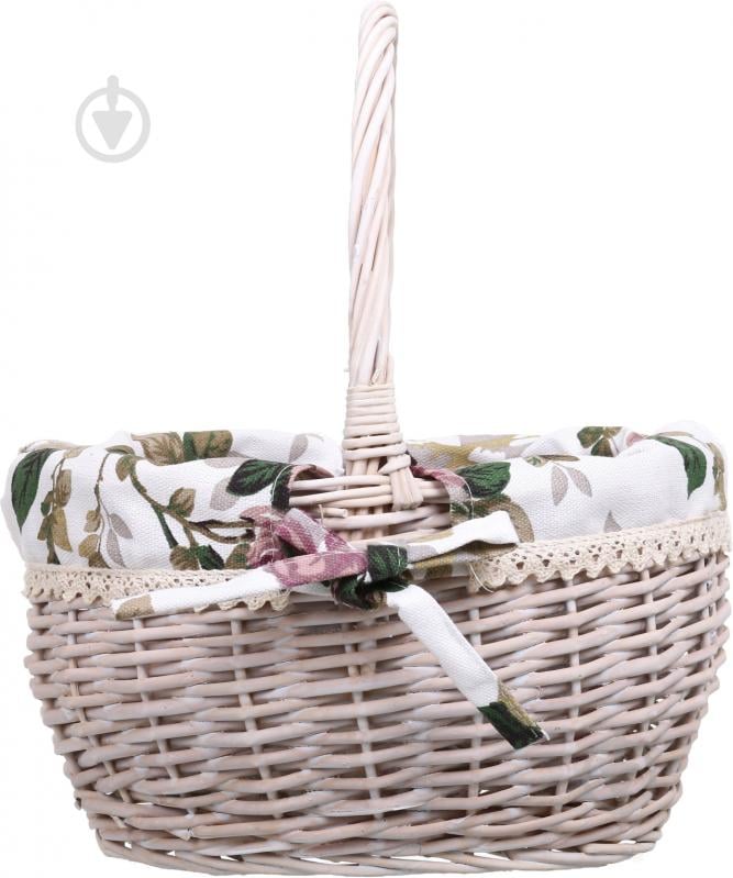 Кошик плетений з текстилем Tony Bridge Basket 29x22x15/33 см EP19-11E-2 - фото 2