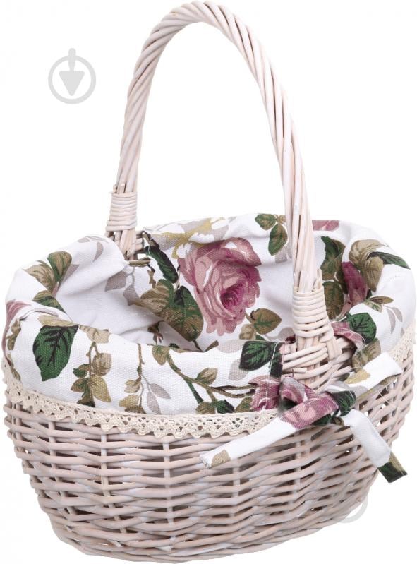 Кошик плетений з текстилем Tony Bridge Basket 29x22x15/33 см EP19-11E-2 - фото 1