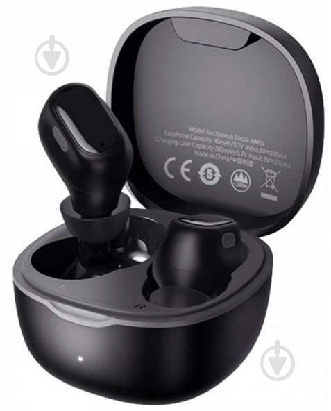Bluetooth-гарнитура BASEUS Encok TWS WM01 black (NGWM01-01) - фото 3
