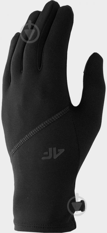 Рукавички 4F GLOVES CAS U044 4FAW23AGLOU044-20S р.S чорний - фото 1