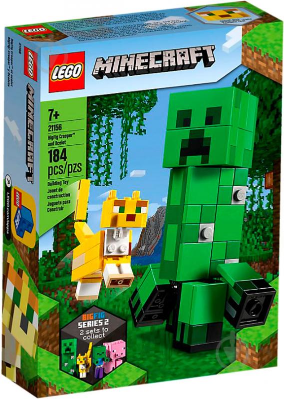 Конструктор LEGO Minecraft Кріпер та оцелот 21156 - фото 1