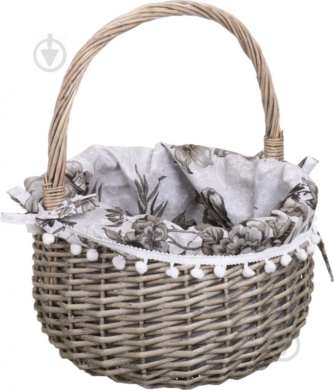 Кошик плетений з текстилем Tony Bridge Basket 28x16/35 см EP19-8F-2 - фото 1