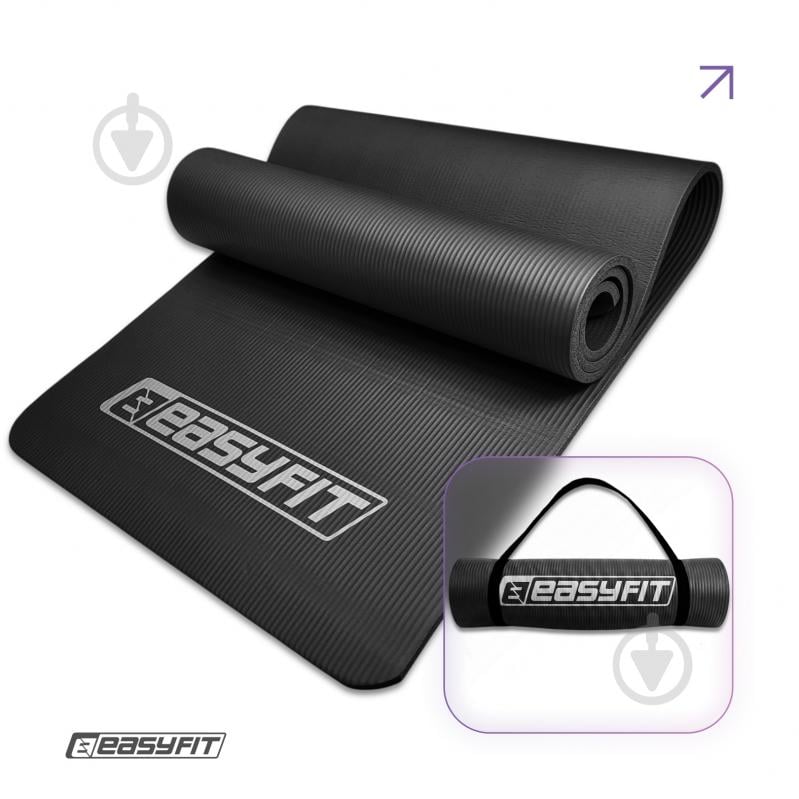 Килимок для йоги EasyFit EF-1919 чорний - фото 1 Килимок для йоги EasyFit EF-1919 чорний - фото 1