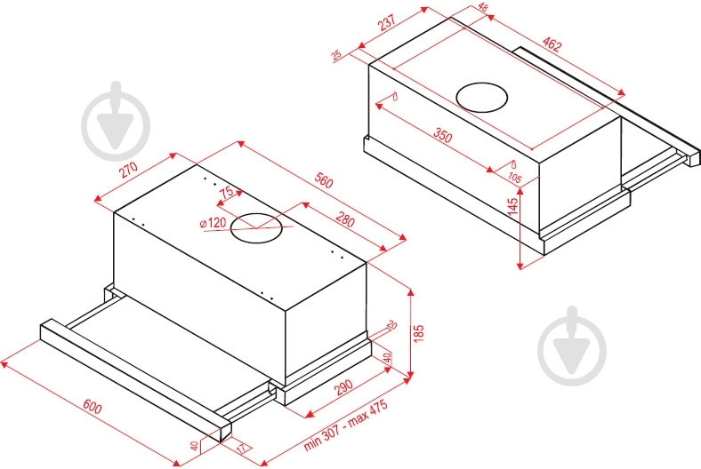 Вытяжка Perfelli TL 6108 BL LED - фото 9 Вытяжка Perfelli TL 6108 BL LED - фото 9