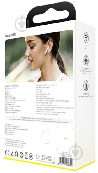 Bluetooth-гарнітура BASEUS Encok TWS W04 white (NGW04-02) - фото 6