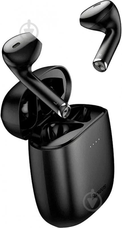 Bluetooth-гарнитура BASEUS Encok TWS W04 Pro black (NGW04P-01) - фото 2