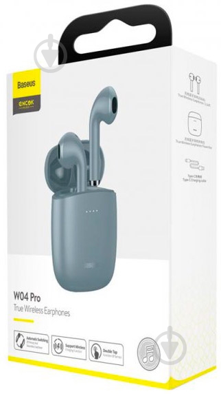 Bluetooth-гарнитура BASEUS Encok TWS W04 Pro grey (NGW04P-0G) - фото 6