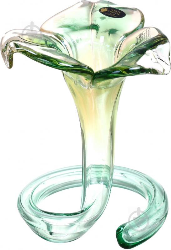 Свічник FLOWER 3P GREEN/HONEY White cristal - фото 1