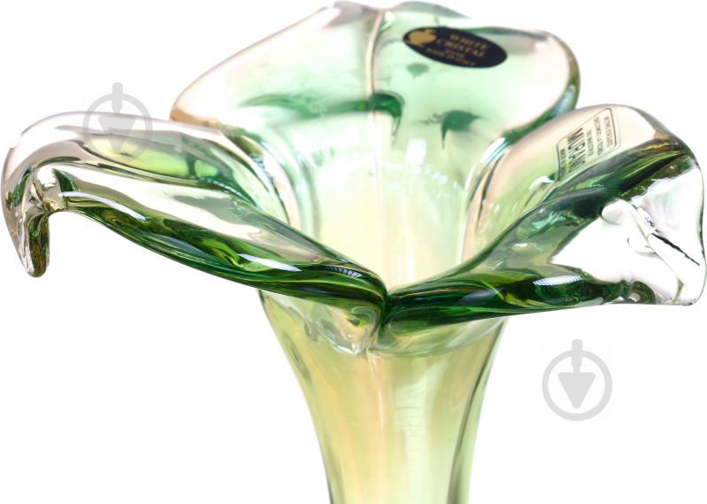 Свічник FLOWER 3P GREEN/HONEY White cristal - фото 2