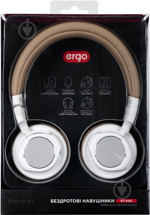 Наушники Ergo BT-690 white (BT-690W) - фото 4