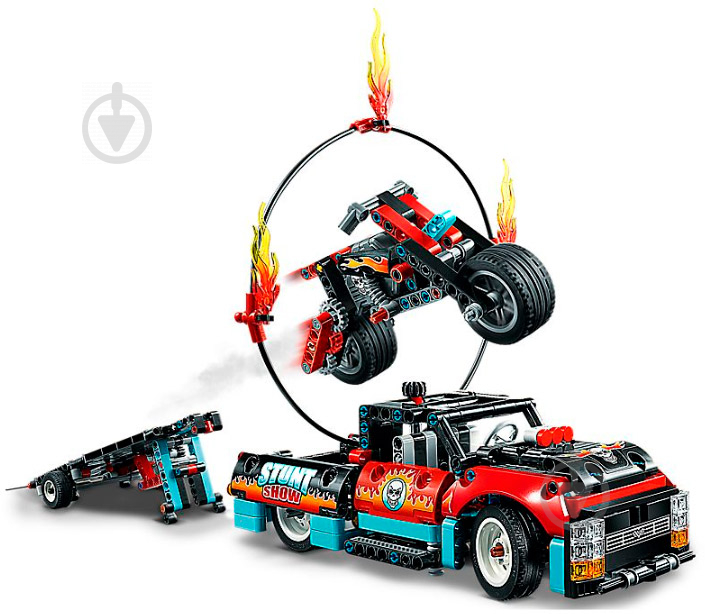 Конструктор LEGO Technic Каскадерська вантажівка й мотоцикл 42106 - фото 17