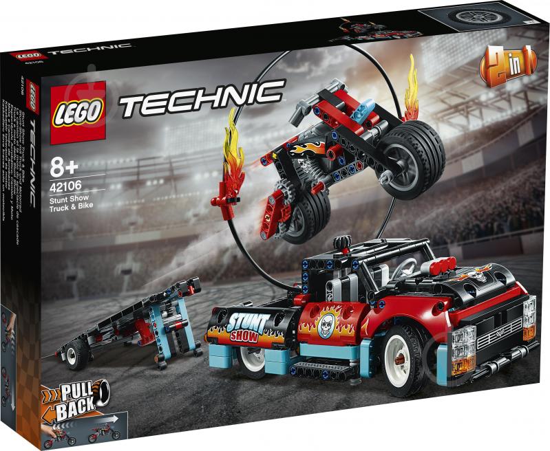 Конструктор LEGO Technic Каскадерська вантажівка й мотоцикл 42106 - фото 3