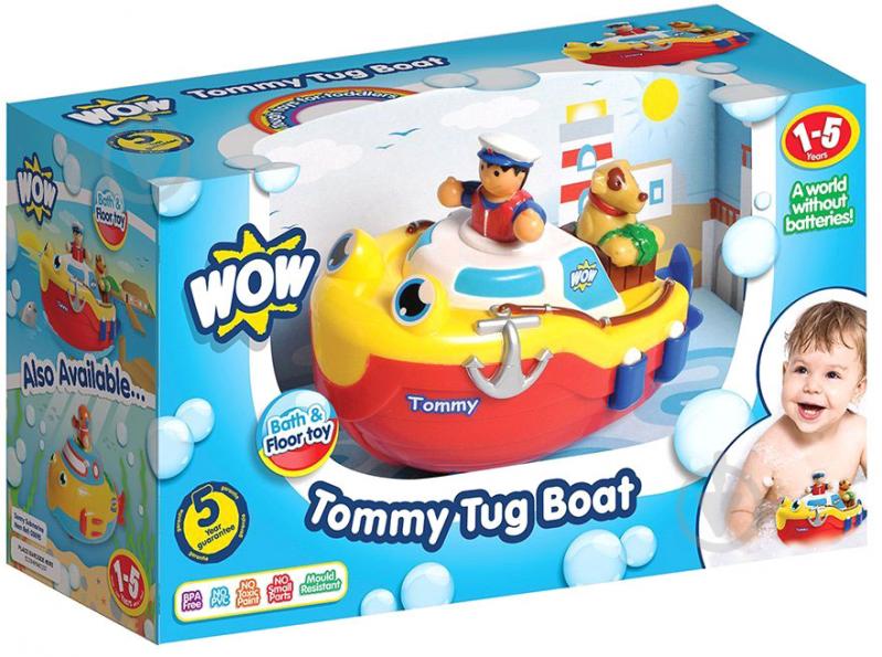 Игрушка Wow Tommy Tug Boat bath toy буксирный лодка 04000 - фото 4