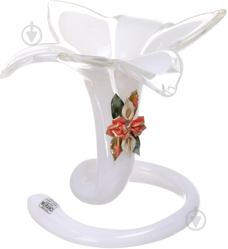 Свічник FLOWER GIG 6PT IVORY/PESCA White cristal - фото 1