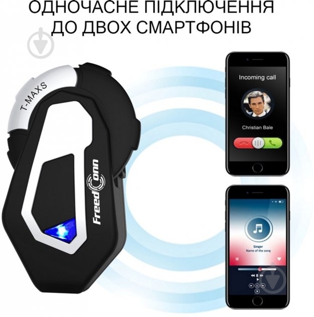 Bluetooth-мотогарнитура FreedConn T-Maxs black/silver (fdtmaxs) - фото 6