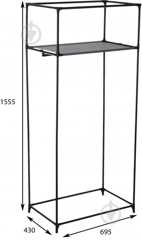 Тканевый шкаф Sensio HOME HANG 1555х695х430 мм серый - фото 2