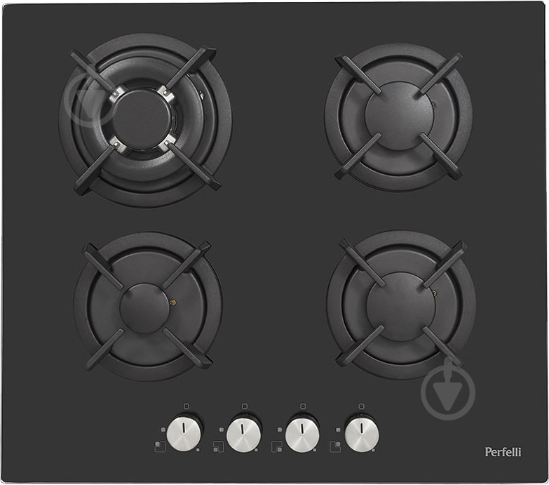 Варочная поверхность газовая Perfelli HGG 614 BL-1 - фото 1