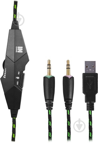 Наушники Gemix N2 LED black/green (04300105) - фото 4