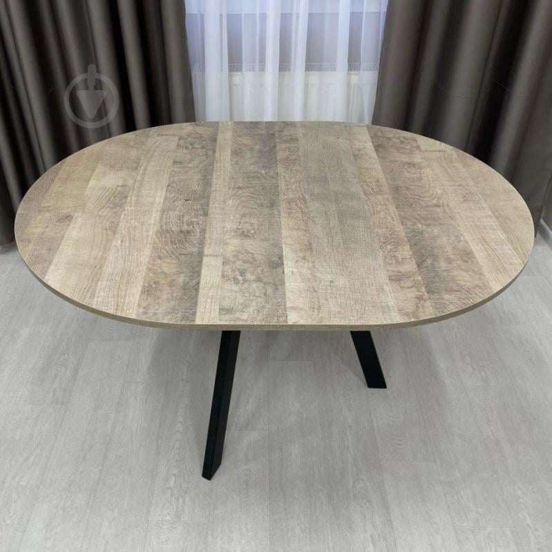 Стол обеденный Starwood Alen Fold 1000(1330)x1000x760мм дуб песочный/черный - фото 4 Стол обеденный Starwood Alen Fold 1000(1330)x1000x760мм дуб песочный/черный - фото 4