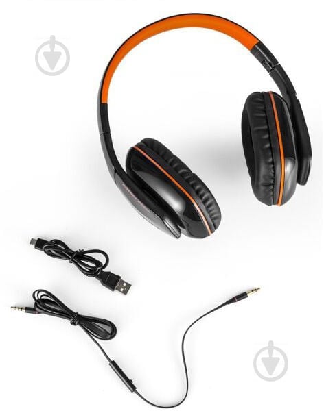 Bluetooth-гарнитура Kotion EACH B3506 black/orange (ktb3506bt) - фото 5