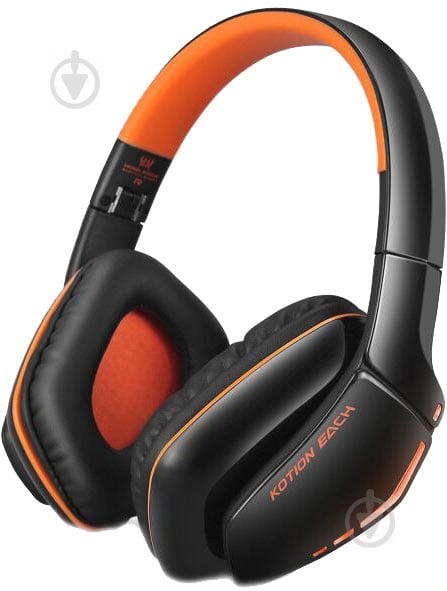 Bluetooth-гарнитура Kotion EACH B3506 black/orange (ktb3506bt) - фото 1