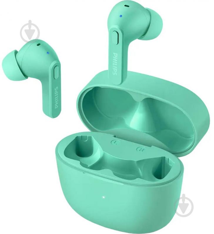 Bluetooth-гарнитура Philips True Wireless IPX4 green (TAT2206GR/00) - фото 1