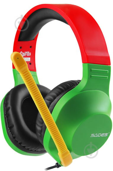 Наушники Sades SA-721 Spirits Rasta green/red (sa721rsj) - фото 2