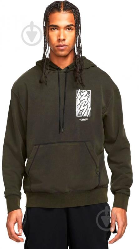 Джемпер Jordan M J ZION DF PERF FLC HOODIE DH0598-010 р. L чорний - фото 1