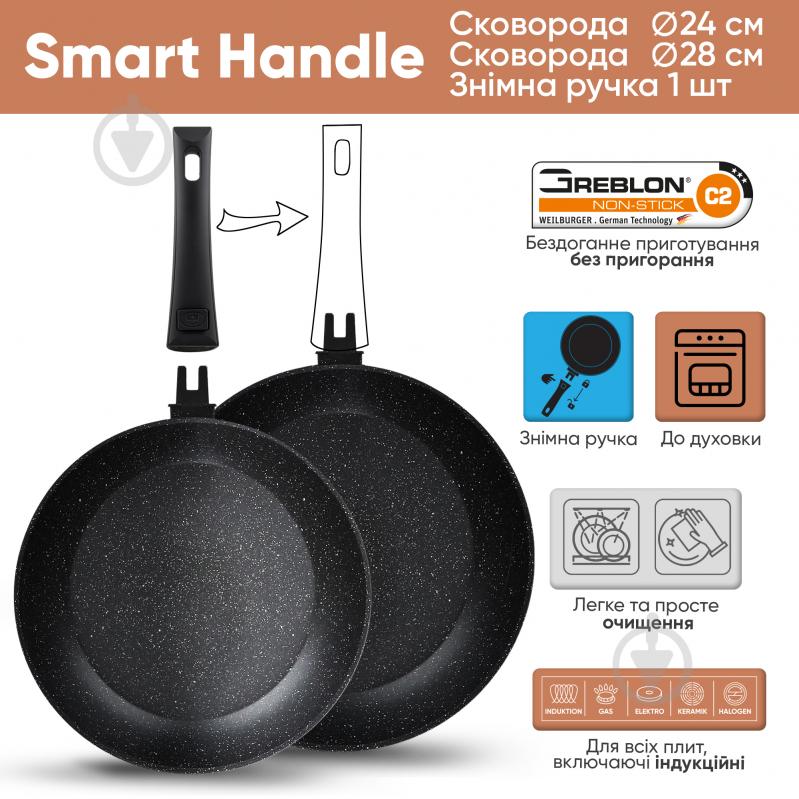 Набор сковород Smart Сhef 24/28 см 2 шт. 25-305-084 Krauff - фото 2