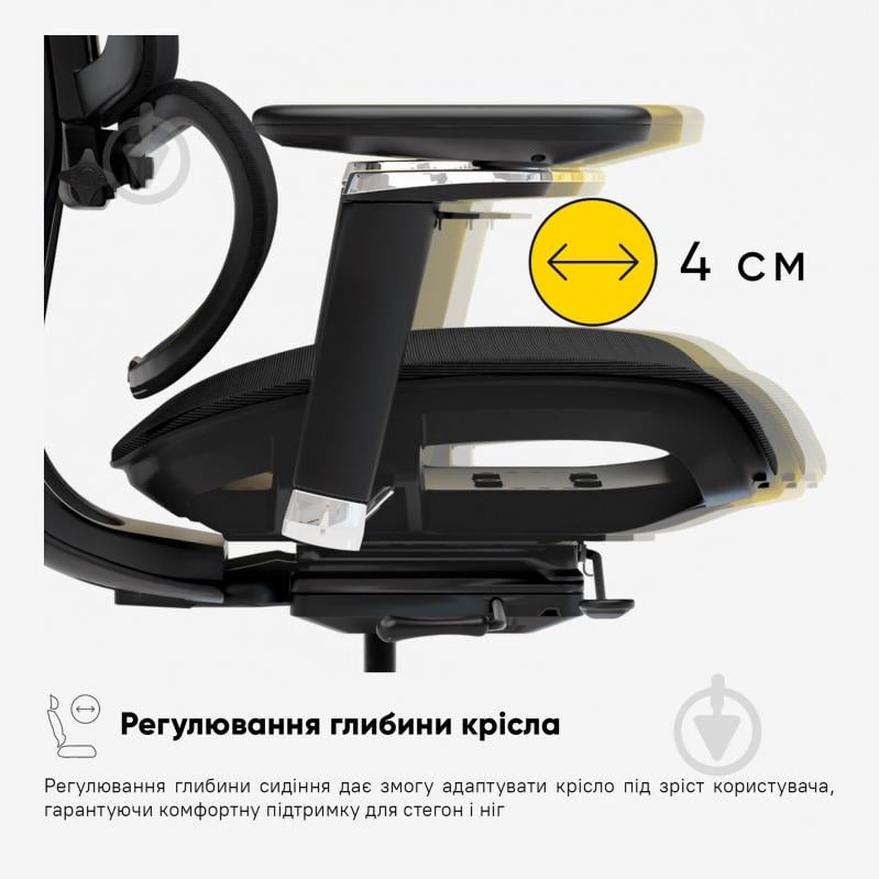 Кресло офисное Mealux S4 Air черный - фото 13