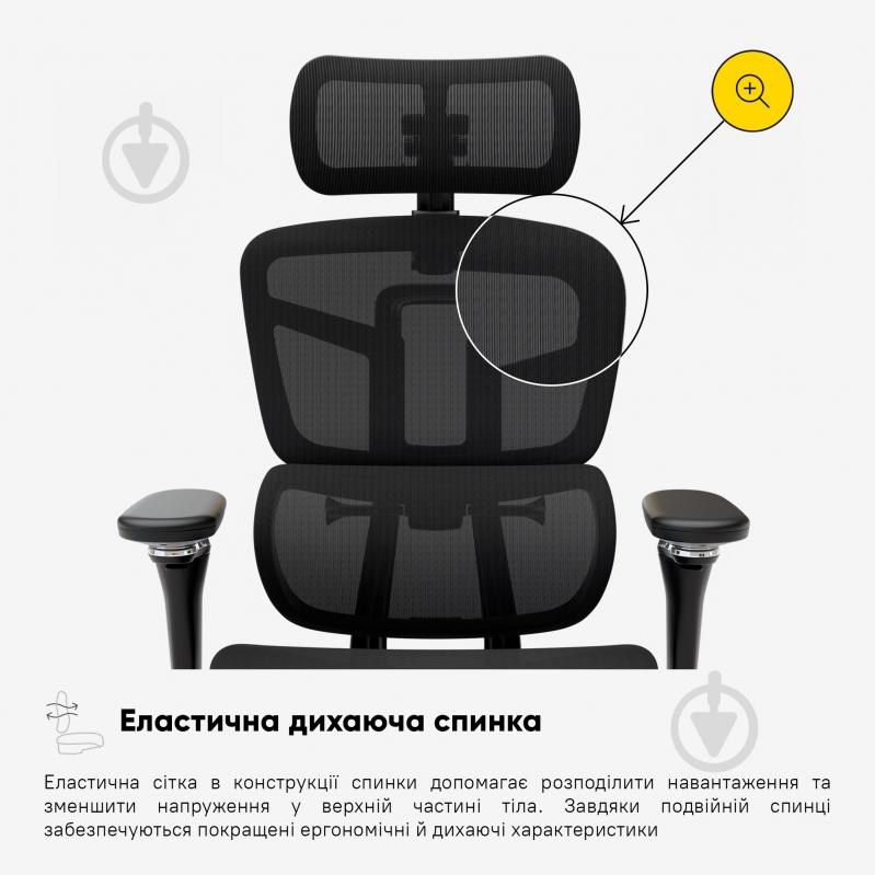 Кресло офисное Mealux S4 Air черный - фото 8