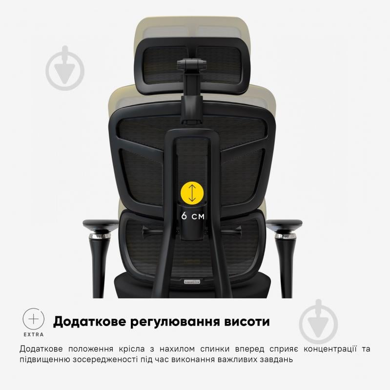 Кресло офисное Mealux S4 Air Fabric черный - фото 5 Кресло офисное Mealux S4 Air Fabric черный - фото 5